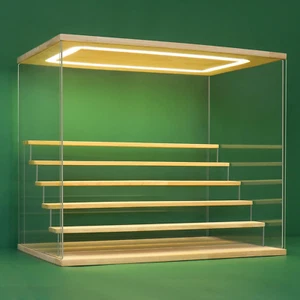 Clear Acrylic Display Case Stand with LED Light 2/3/4/5/6 Tier Storage Box Showc - Picture 1 of 8