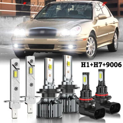 Комбинированные светодиодные фары для Hyundai Sonata 2002-2005 6X + комплект противотуманных фар - Изображение 1 из 4