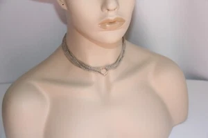Tiffany & Co. Sterling Silver Multi-Chain Heart Necklace. Iconic 20-Strand - Picture 1 of 12