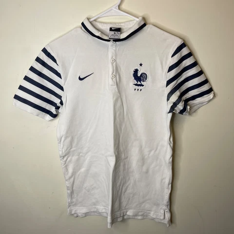 Nike France Polo Shirt Soccer Jersey White Men’s Size M Cover