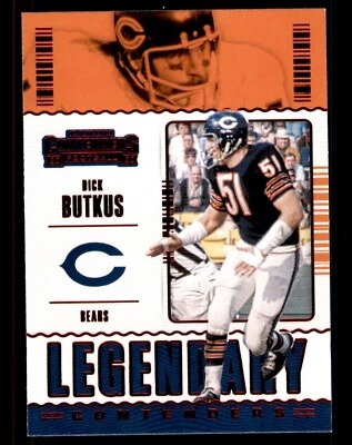 2020 Panini Contenders - Legendary Contenders Ruby Parallel Dick Butkus #LC-DBU - Image 1 of 2
