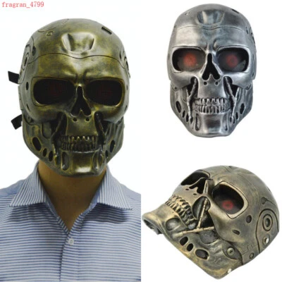 Terminator Robot T800 Skull Mask Cosplay Resin Movie Props Halloween Terror Mask - Image 1 of 4