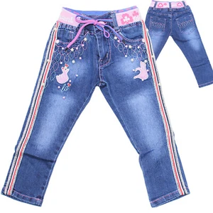 Mädchen Kinderjeans Jeans Kinderhose Jeanshose elastischer Bund Gummizug Hose - Bild 1 von 3