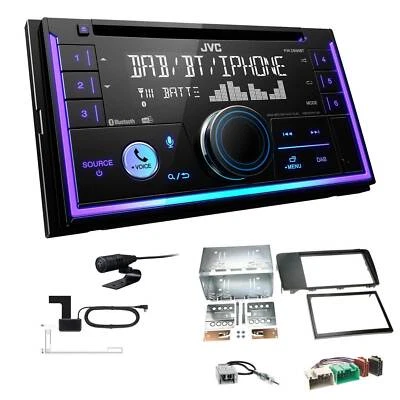 JVC 2-DIN MP3 Autoradio Bluetooth DAB+ für Volvo V70 II 2004-2007 schwarz - Bild 1 von 4