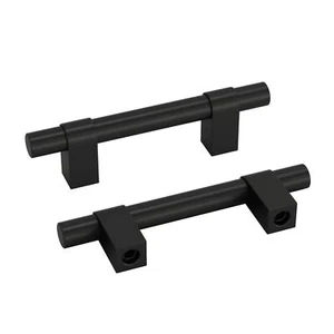 10 Pack Matte Black Cabinet Handles Stainless Steel Drawer Pulls 3 Inch Hole ... - Picture 1 of 8