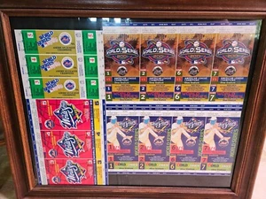 14 NY METS Phantom World Series Tickets ~ Rahmen 1985, 1998, 1999 & 2000 NRMint+ - Bild 1 von 5
