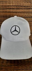 Port & Company 100% Cotton Mercedes Benz Adjustable Cap White With Black Emblem