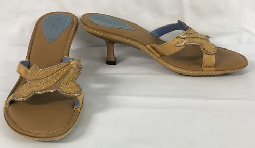 Sandali donna Indigo by Clarks in pelle marrone punta aperta con tacco taglia (7)M ottime condizioni