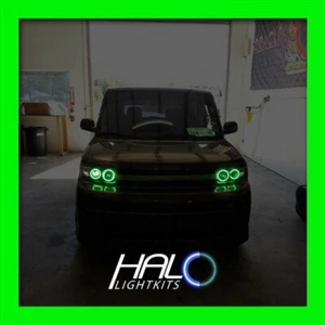 ORACLE LIGHTING 2008-2010 Scion XB Green LED Halo Light Ring Set (4 Rings) - Picture 1 of 4