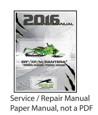 Arctic Cat 2016 4-Stroke ZR XF M PANTERA Snowmobiles Service Manual on Paper