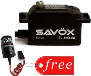 Savox SC1251MG-BE Black Edition Low Profile Digital Servo + FREE Glitch Buster - Picture 1 of 2