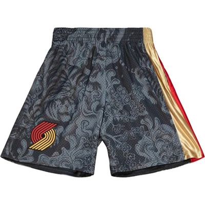NUEVO CON ETIQUETAS Hombres Pequeños Mitchell & Ness Portland Trail Blazers Swingman Pantalones Cortos Año Tigre Foto 1 de 3