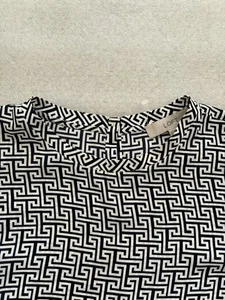 LOFT Damen Bluse, schwarz-weiß, geometrisch Gr. Small, Kurzarm. - Bild 1 von 6