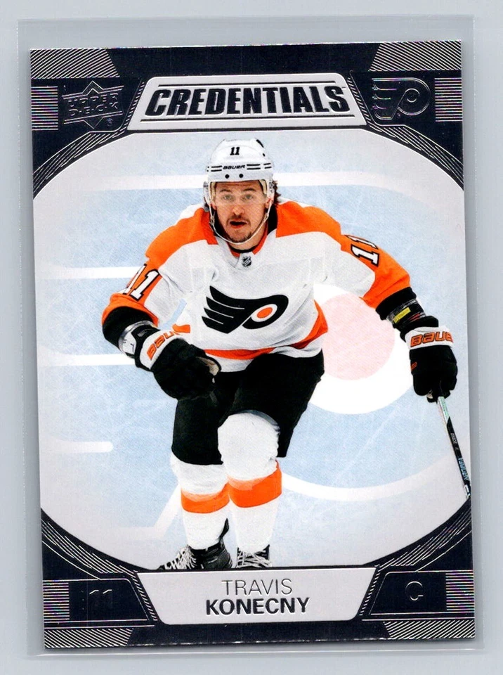 2022-23 Upper Deck Credentials #61 Travis Konecny Philadelphia Flyers - Image 1 of 2