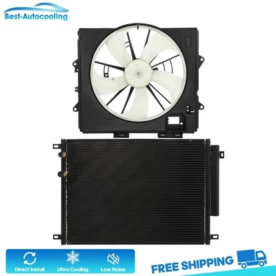 A/C Condenser and Cooling Fan Assembly Kit For 2009-2012 2013 Cadillac CTS 3.6L — 第 1/4 张图片