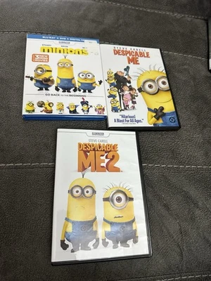 (3) DVD Lot: Minions Despicable Me 2 Despicable Me and minions Free Shipping. - Image 1 of 4