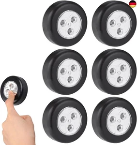 Comioke 6er Set Stick&Push LED Touch Lampe, Batteriebetrieben, Nachtlicht - Bild 1 von 8
