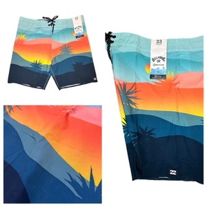 Billabong Board Shorts Men’s Size 33 Sunday Pro Trunks Swim Surf Stretch NEW DES - Imagen 1 de 9