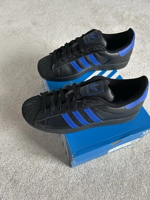 Adidas Superstar II  Size 11.5   Black/Royal Blue New with Box. Great Deal  - Image 1 of 4