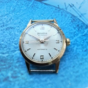 Vintage Helvetia Automatic Men's Wristwatch Nearly Mint Condition Midsize - Picture 1 of 12
