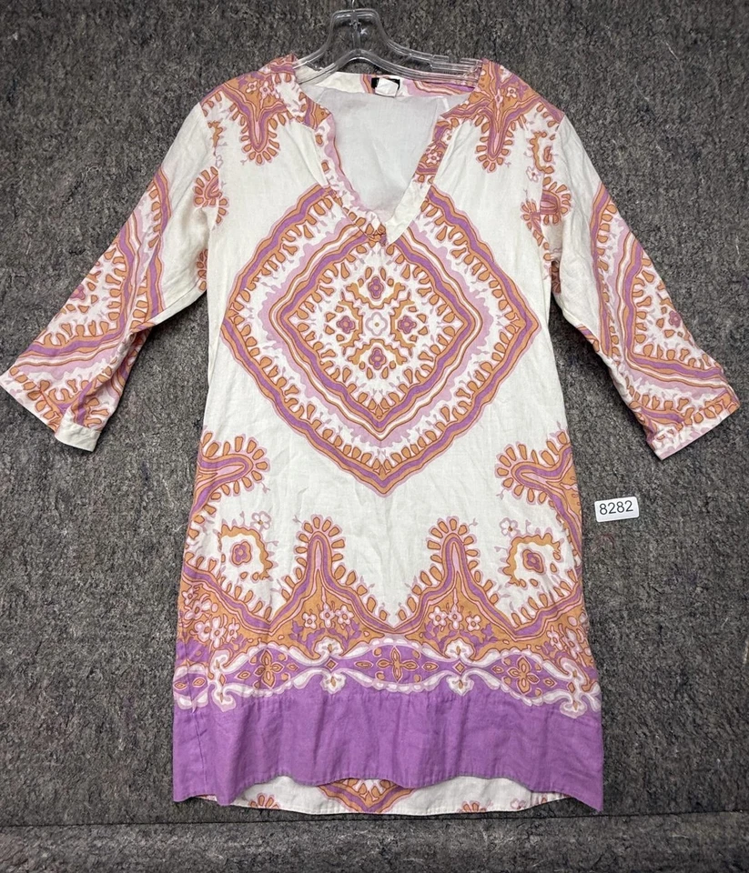 Vestido para mujer J.crew mezcla de lino manga 3/4 forrado talla 6 Foto 1 de 4