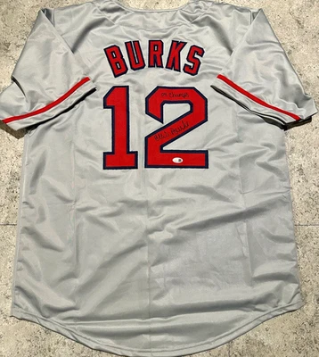 Ellis Burks Autographed Boston Red Sox custom jersey Inscribed 04 Champs COA-JSA - Image 1 of 3