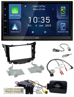 JVC DAB Bluetooth Lenkrad USB 2DIN Autoradio für Hyundai I30 ab 2017 - Bild 1 von 4