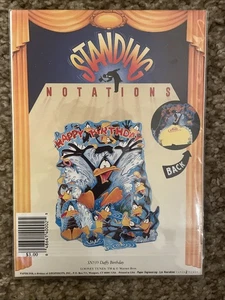 Vintage Notations versiegelt Pop Up Grußkarte Looney Tunes Daffy Duck - Bild 1 von 2