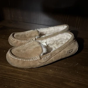 Damen UGG ANSLEY Wildleder Mokassin Slipper 3312 braun/hellbraun Größe 6 - Bild 1 von 9