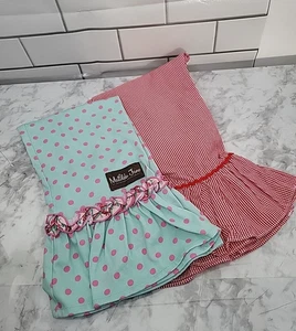 Matilda Jane Polka Dots & Generic Red Plaid Ruffle Pants (2 Pair) Size 6 *READ - Picture 1 of 10