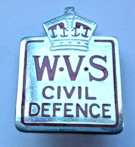 WW2 WOMENS VOLUNTARY SERVICE CIVIL DEFENCE PIN BADGE, - Picture 1 of 2