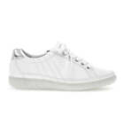 Gabor Amulet women's G fit white leather lace up walking shoes