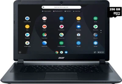 Acer 15.6" HD Chromebook, Intel Celeron N3060 CPU, 4GB RAM, 272GB (16+256), Gray - Image 1 of 4