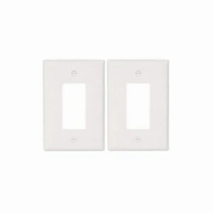 Cooper Oversize White 1-Gang Decorator Wallplate Jumbo Cover 2751W (2 plates) - Picture 1 of 2