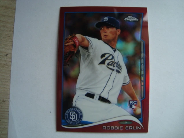 2014 Topps Chrome Robbie Erlin Red Refractor Rc Card #'d 6/25 - Image 1 of 1