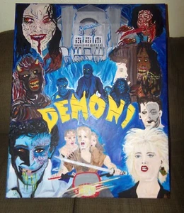 Dämonen, Lamberto Bava, Darion Argento Acryl 24x30 - Bild 1 von 3