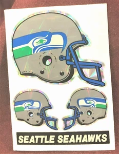 Calcomanías de casco de equipo prismático Seattle Seahawks de colección de los años 80 *Envío gratuito - Imagen 1 de 1