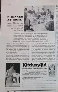 1931 Kitchen Aid electrical food preparer mixer dinner table Vintage ad - Picture 1 of 1