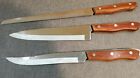 Japan Set Of 3 Stainless Steel Precision Hollow Ground Kitchen Chef's Knife