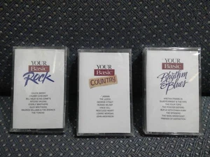 Lot of 3 Your Basic Rhythm & Blues, Country, and Rock Cassette Tapes New Sealed - Picture 1 of 4