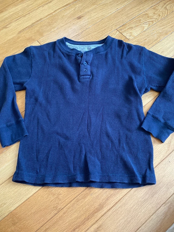 Faded Glory, Vintage Wash boys blue thermal long sleeve shirt size medium 8/10 - Image 1 of 4
