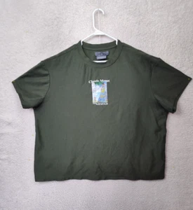 Primark Claude Monet Women Top 3XL Green 100%Cotton Madame Monet & Her Son Tee - Picture 1 of 17