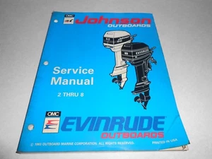 1994 OEM JOHNSON EVINRUDE OUTBOARD 2 HP THRU 8 HP REPAIR SERVICE MANUAL 500606 - Picture 1 of 1