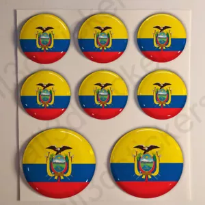 Pegatinas Ecuador Gel Cúpula Resina 3D Banderas Ecuador Vinilo Pegatinas Calcomanías Casco - Imagen 1 de 1
