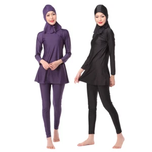 Modest Women Muslim Swimwear Swimsuit Beachwear Arab Swim Burkini Set Islamic - Picture 1 of 26