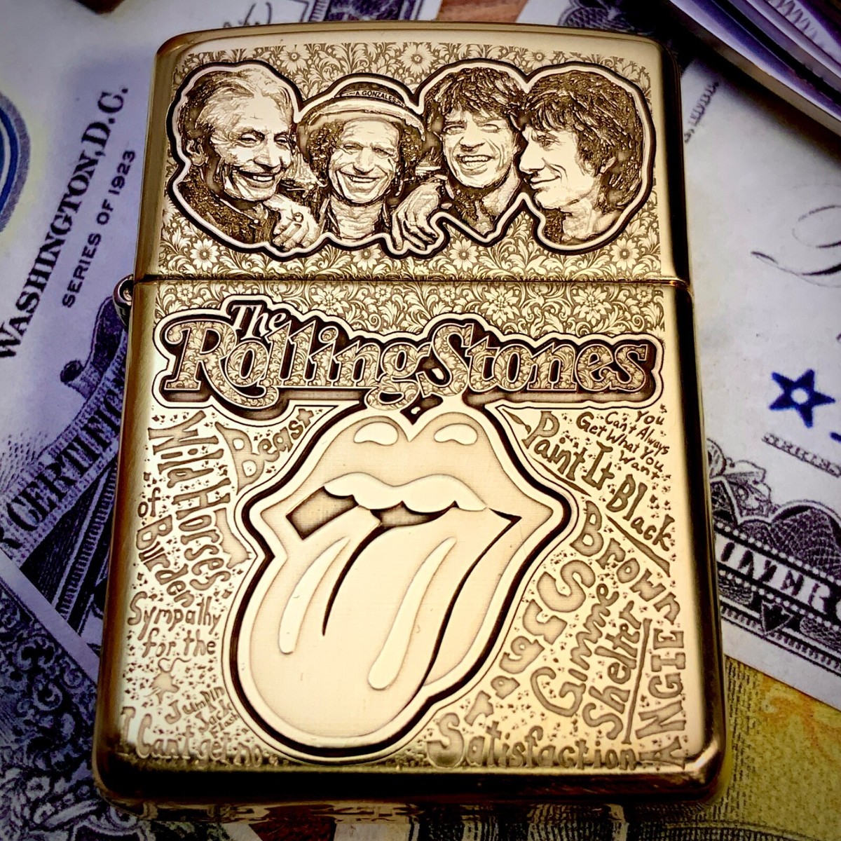 Zippo Rolling Stones ライター zippo ROLLING STONES (ローリングストーンズ）グリッター 2005