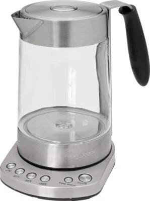 ProfiCook PC-WKS 1020 G Tee- und Wasserkocher mit Temperaturwahl Edelstahl 1,7 L - Bild 1 von 4
