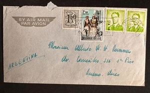 CM) 1971. BELGIUM. MILITARY CHARACTERS. ENVELOPE SENT ARGENTINA. XF - Picture 1 of 1