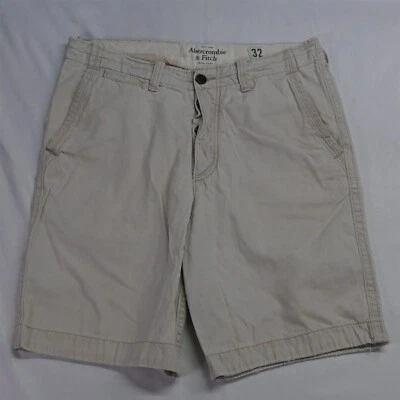 Abercrombie & Fitch 32 x 10" Khaki Thick Twill Chino Shorts - Image 1 of 4