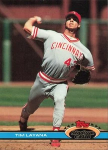 1991 Topps Stadium Club Tim Layana Cincinnati Reds #396 - Picture 1 of 2